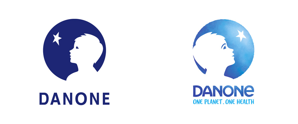 達(dá)能食品新舊logo設(shè)計(jì)